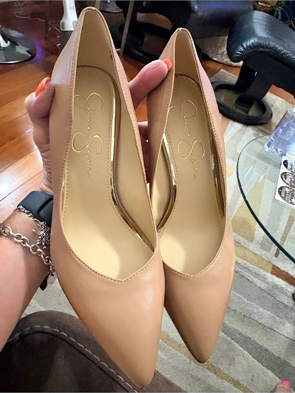 Jessica Simpson Pointed-Toe Pumps in Brown